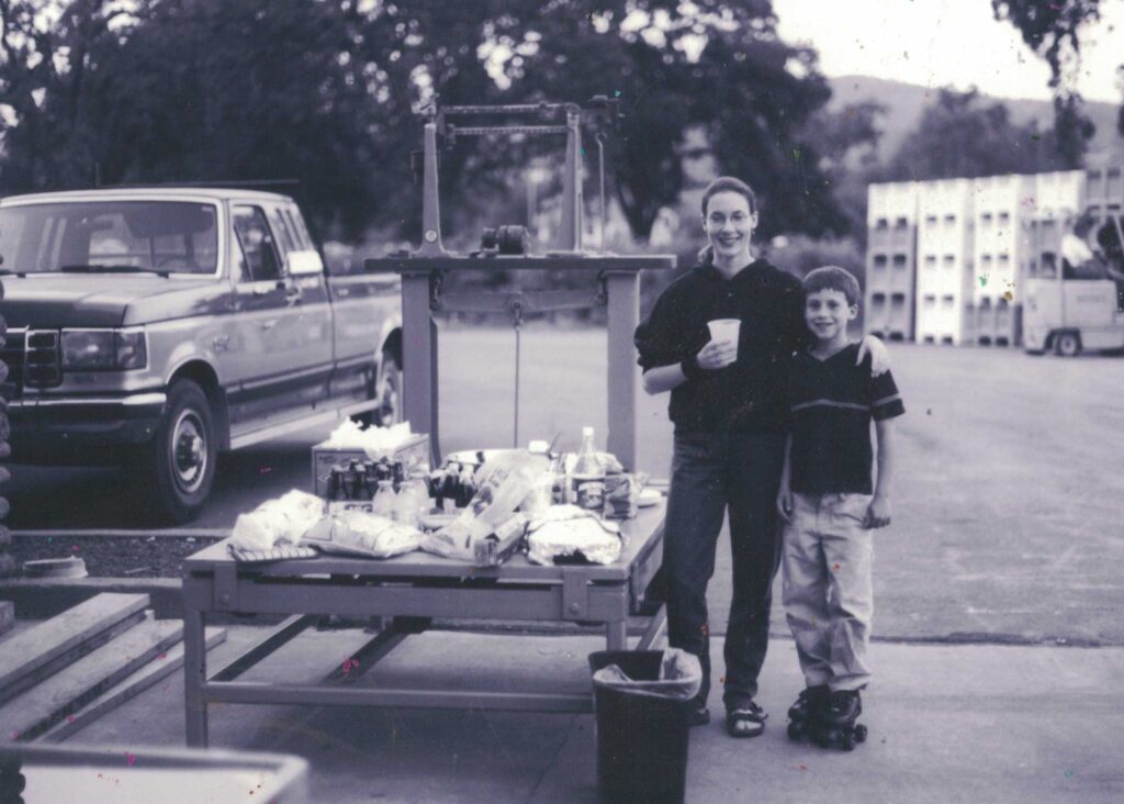 historical photo of Wendy and Alex Biale at the winery